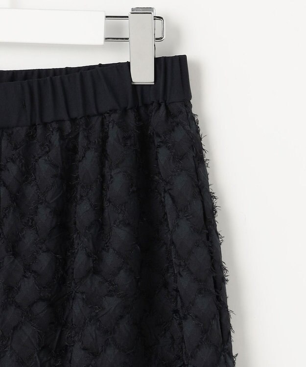 自由区 L 【セットアップ対応】ワッシャーカットジャカード スカート ミッドナイト