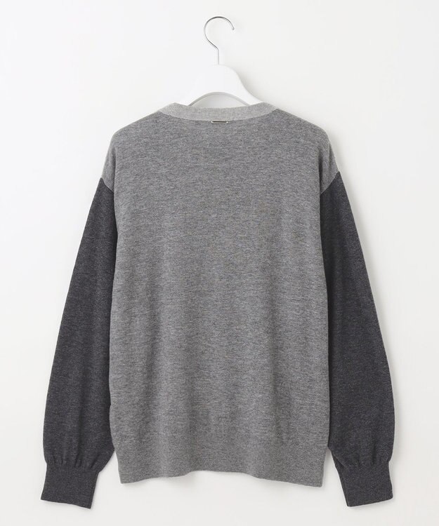 自由区 L 【カタログ掲載】ファインウールカシミヤクルーネック ニット グレー系