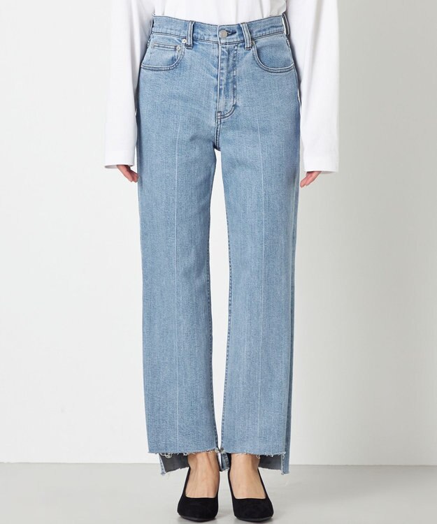 NAVE 【ReNAVE　洗える】ストレッチデニム スカイブルー