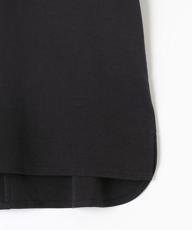 組曲 レーススリーブシルケット カットソー ブラック系