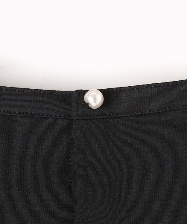 組曲 レーススリーブシルケット カットソー ブラック系