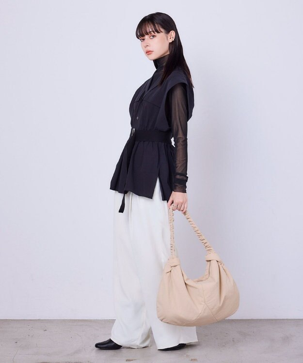 MioFIRANO DRAPE A002 トートバッグ はっ水 IVORY
