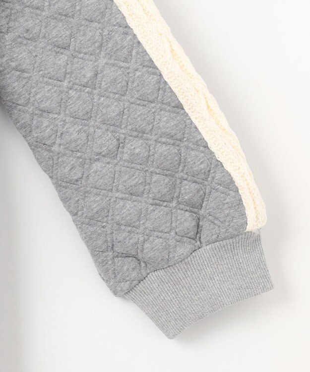 組曲 KIDS 【150-160㎝】ダイヤキルト ワンピース グレー系