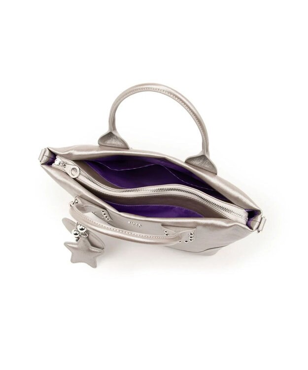 ANNA SUI ルミナス 2WAYハンドバッグ（大） シルバー