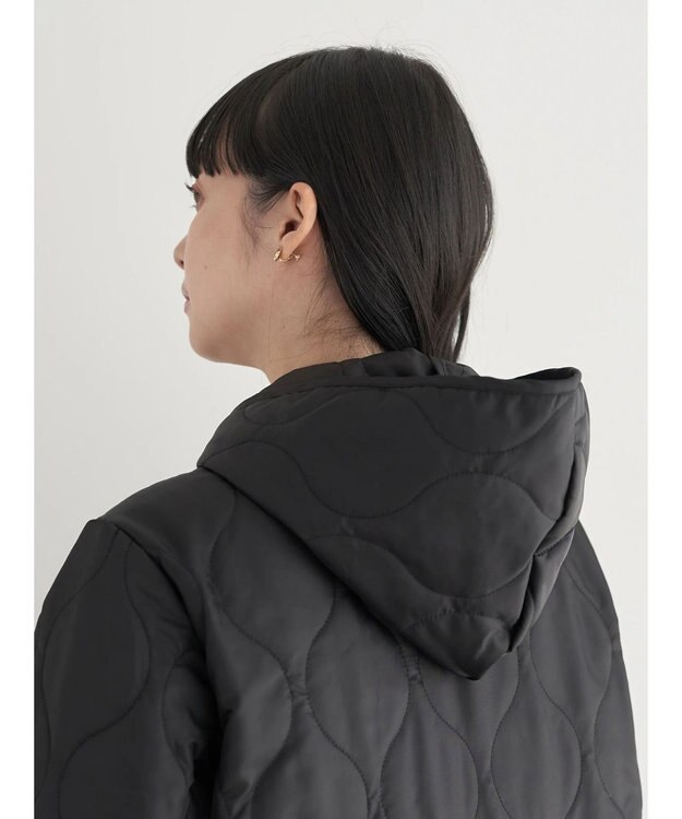 earth music&ecology ２ｗａｙキルティングコート Black