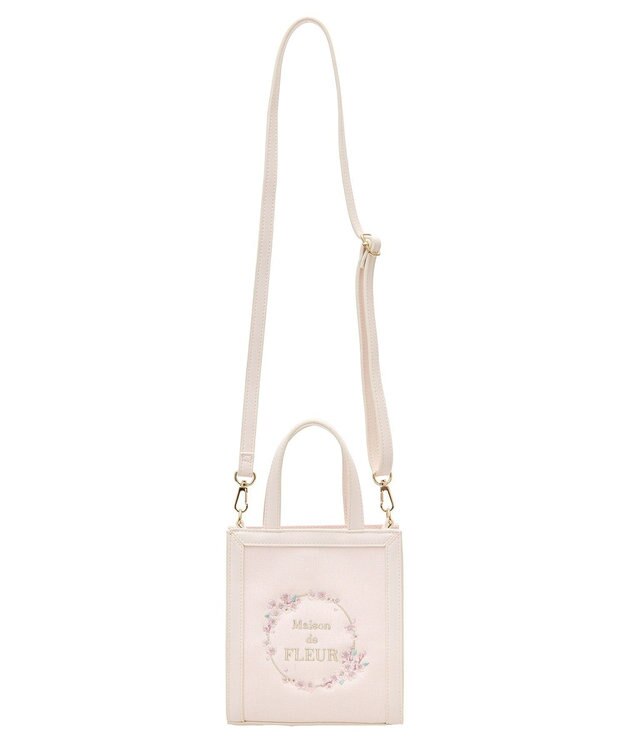 Maison de FLEUR sakuraスクエア2Wayトートバッグ Pink