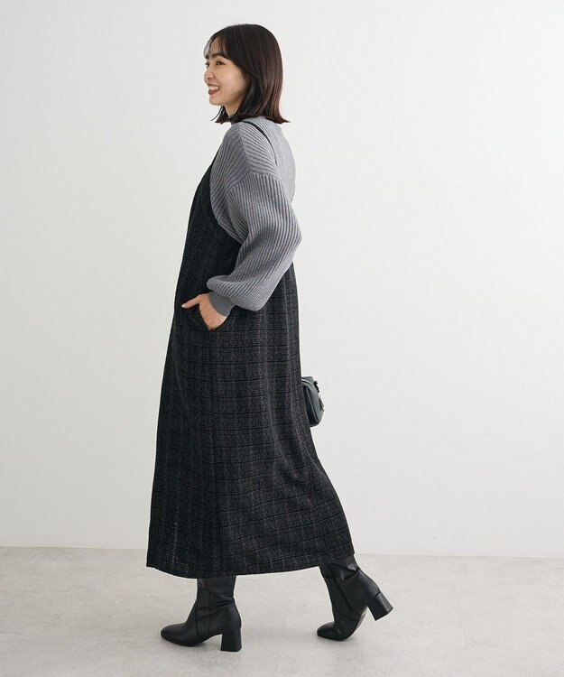 Green Parks ・ｓｗｉｎｇ　ｂｙ　ボトルネックラメニット Gray