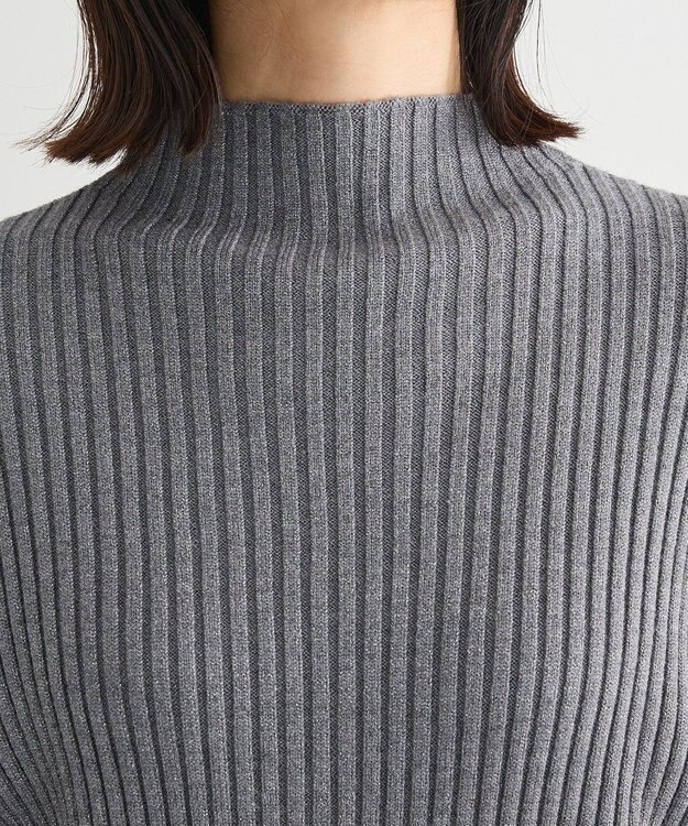 Green Parks ・ｓｗｉｎｇ　ｂｙ　ボトルネックラメニット Gray