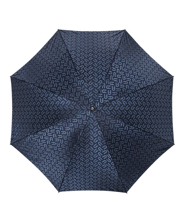 MOONBAT 【耐風】FURLA 折傘 アーチロゴ ネイビーブルー