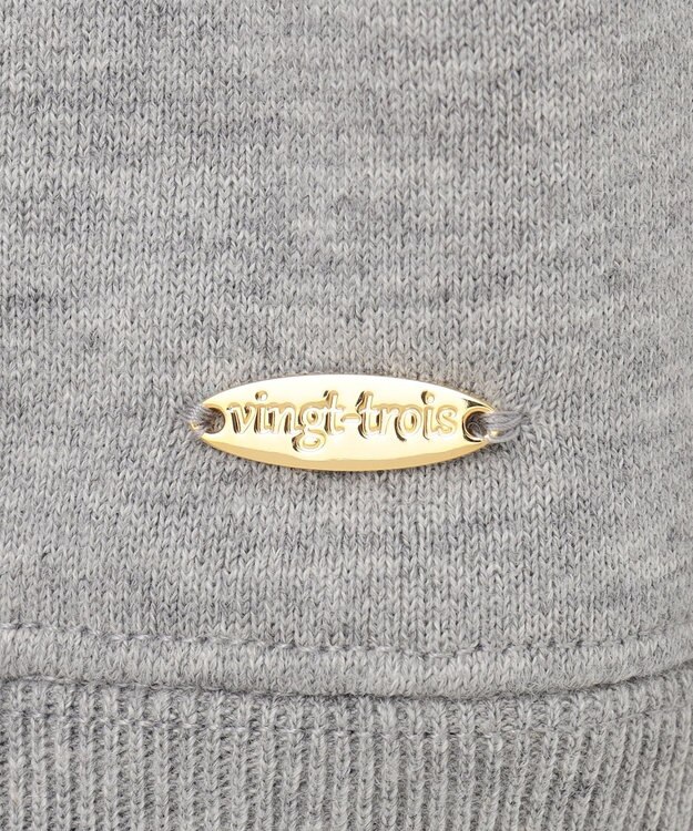 23区 【洗える】オーガニックコットンテリー ジップアップ フーディー ライトグレー系