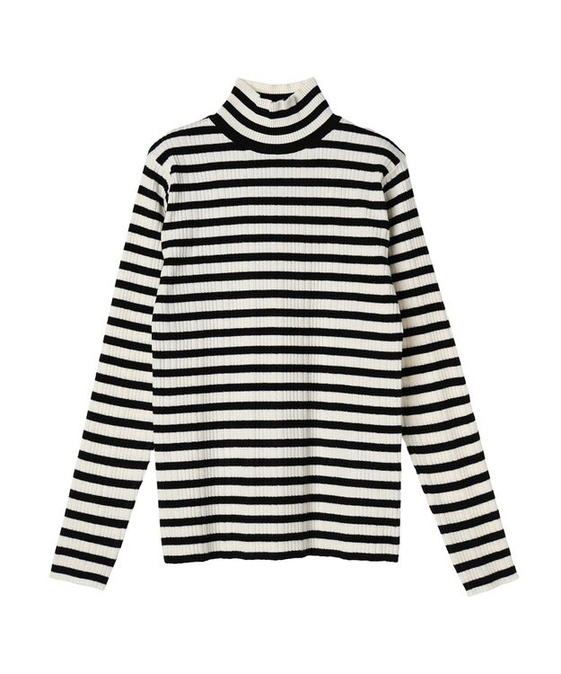 Green Parks ボーダーアソートモックネックニットプルオーバー A