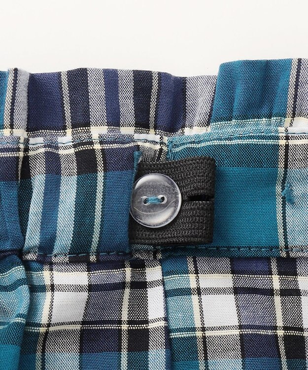 組曲 KIDS 【110-140cm】オーガニックコットンチェック ショートパンツ ネイビー系3