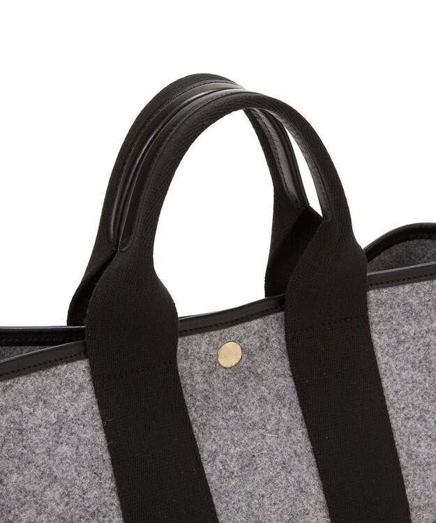 TOPKAPI 【Breath TOPKAPI】イタリアンフェルト ショルダー付 ミニ トートバッグ S チャコールグレー