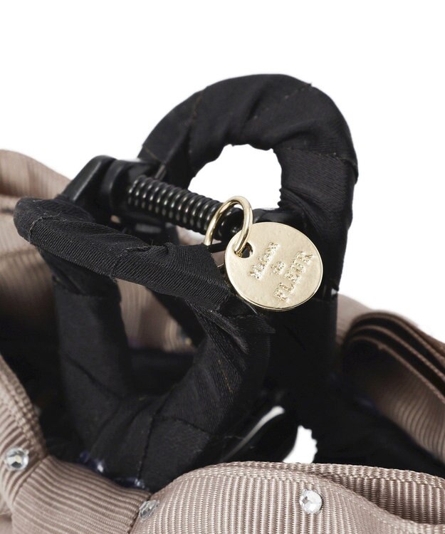 Maison de FLEUR ビジューグログランリボンバンスクリップ Brown