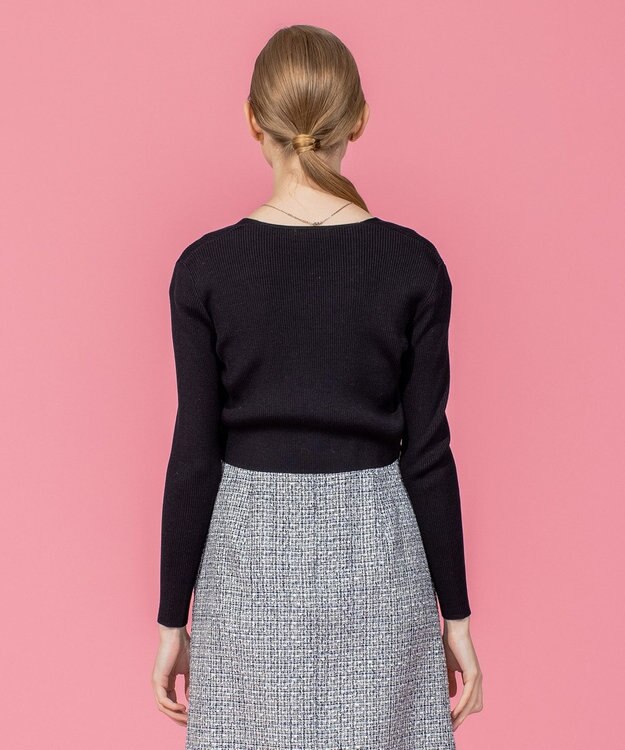 TOCCA 【洗える！】SILK RIB BOLERO ボレロ ブラック系