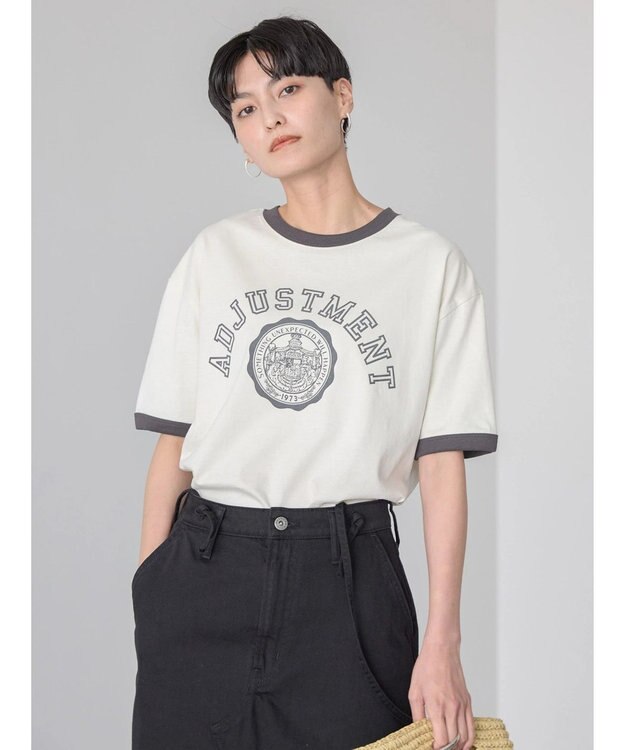 AMERICAN HOLIC リンガーロゴプルオーバー① Ivory