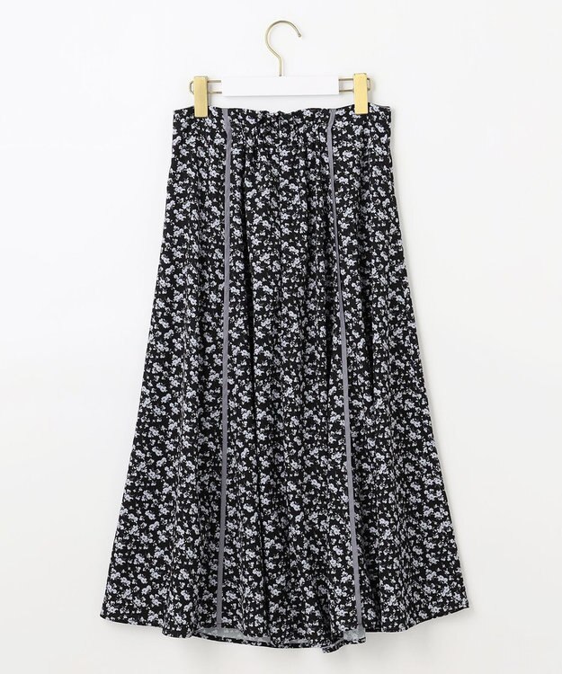 ANY SIS 【全方位 好印象】ラメフェザーニット×フラワースカート セット ブルー