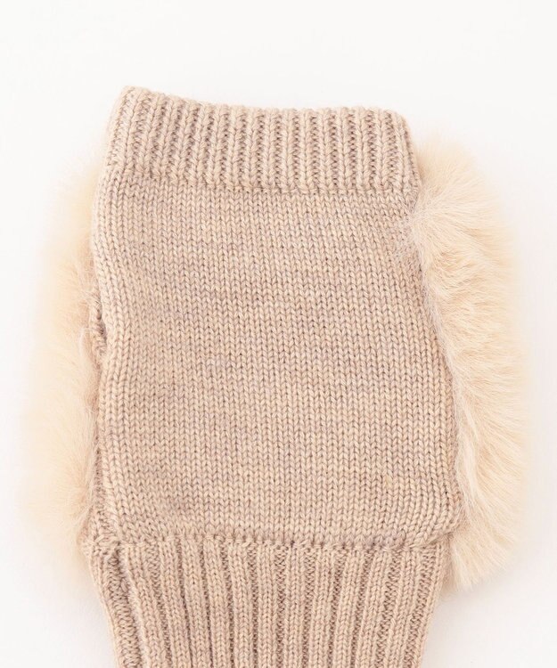 TOCCA KNIT FUR HANDWARMER 手袋 ベージュ系