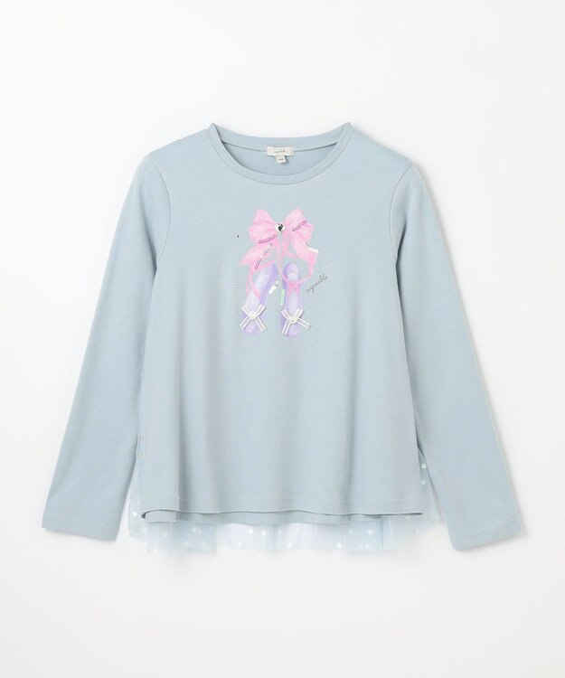 ANY KIDS トゥシューズバックシャン長袖Tシャツ ミント