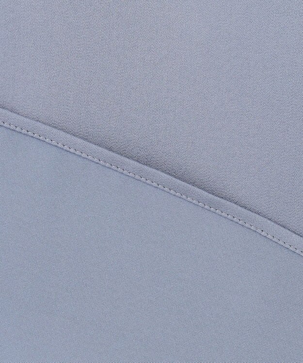 ANY SIS 【洗える】トロミサテンボウ ブラウス ダスティブルー