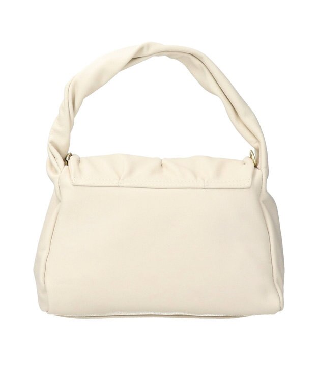 INTER-CHAUSSURES 【ANDREA CARDONE ITALI】ツイストハンドルギャザーフラップバッグ ライトベージュ