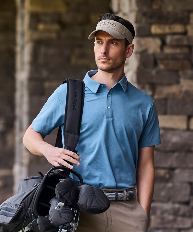 ZERO HALLIBURTON 【吸水速乾・UVケア】 着心地ポロシャツ ZHG-M5S7a 82952 ライトブルー