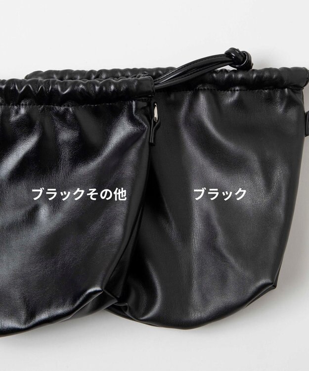 WEGO 巾着チェーンショルダー ブラックその他