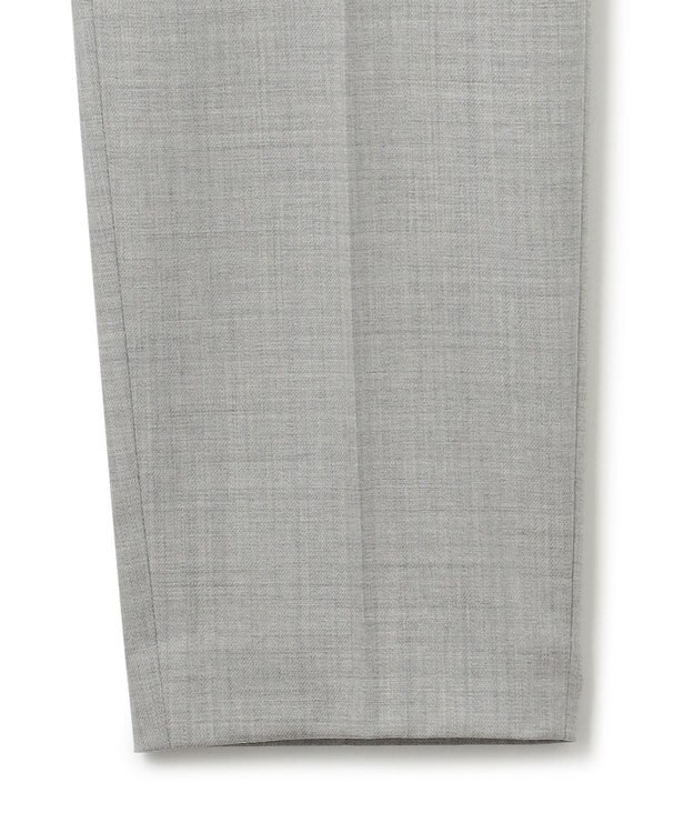 23区 クリアウールサキソニー テーパードパンツ ライトグレー系