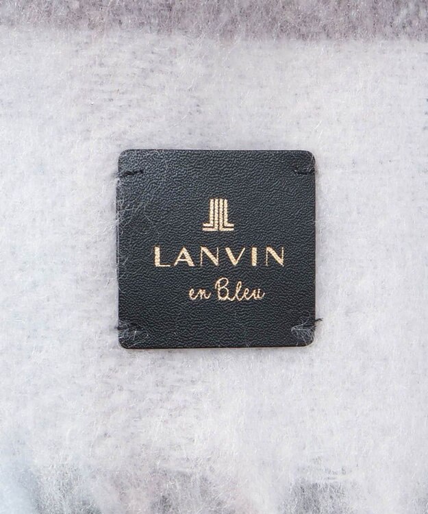 AURORA 【 LANVIN en Bleu （ランバン オン ブルー）】モコモコカラーブロックマフラー(WASH) ペールブルー