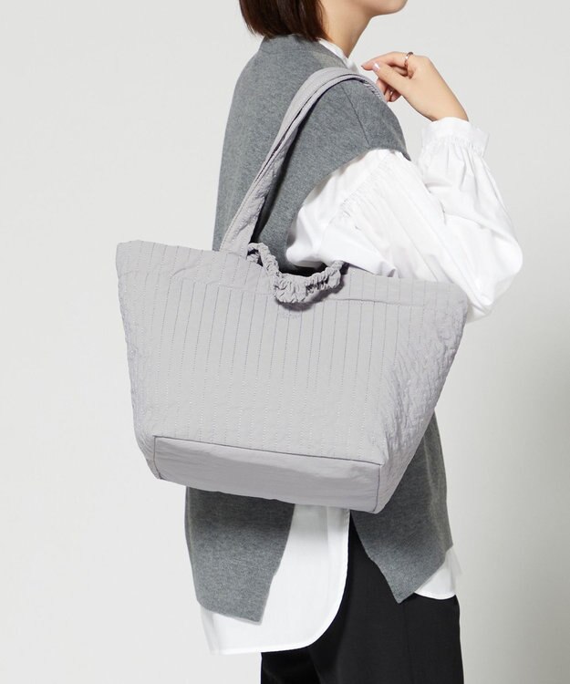 Y'SACCS 【Y’SACCS vous et】ギャザーハンドル2WAYヌビバッグ グレー