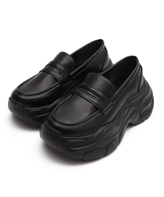 WEGO スニーカーソールローファー ブラック