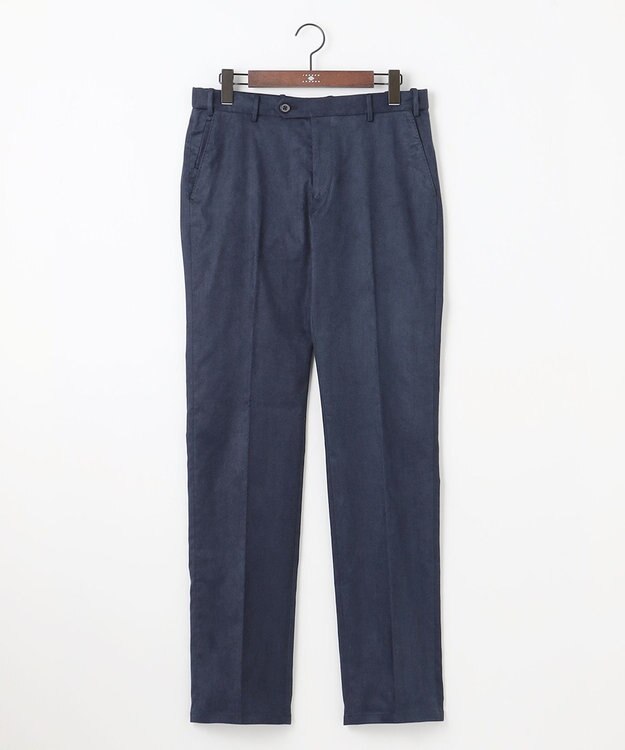 JOSEPH ABBOUD 【ストレッチ/スウェードタッチ/JAPAN素材】 ストレッチスウェード パンツ ネイビー系