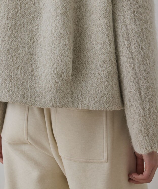 GRACE CONTINENTAL アルパカシャギージャケット ベージュ