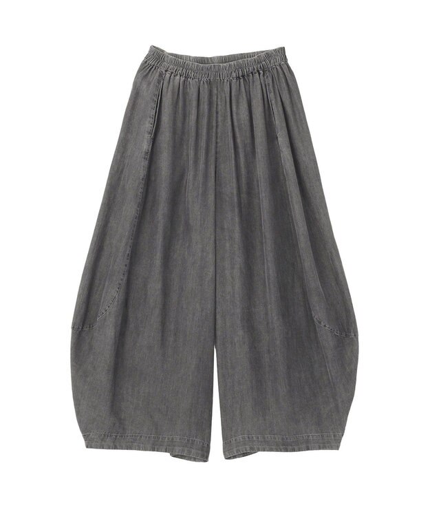 YECCA VECCA デニムコクーンドレープパンツ Black