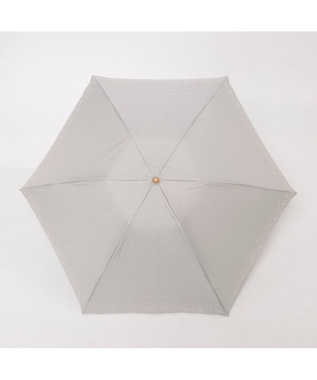 UNBILLION UV カット率99％以上  カシュネ cachenez / PUフラワーポーラー刺繍3段折りたたみ傘 GY
