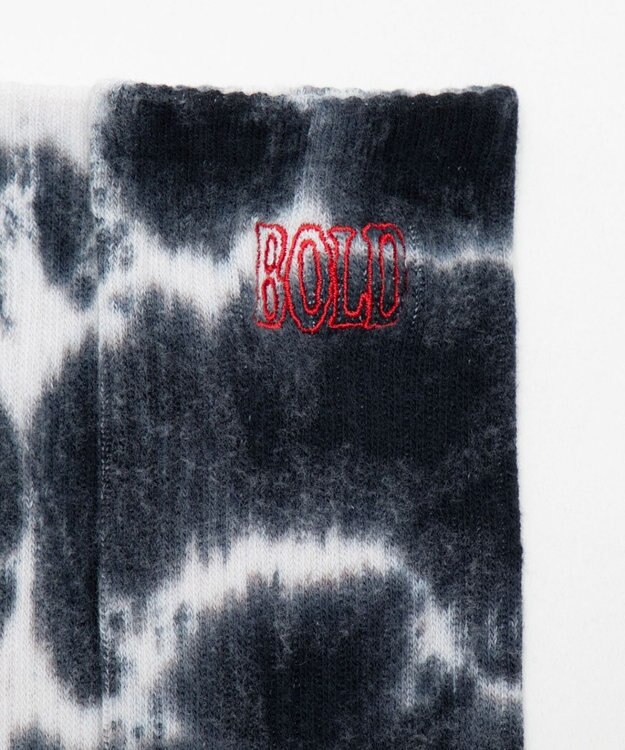 WEGO 刺繍ロゴタイダイソックス ブラック