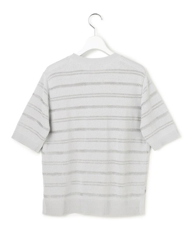 ICB L ルレックスパターン ニットプルオーバー シルバー