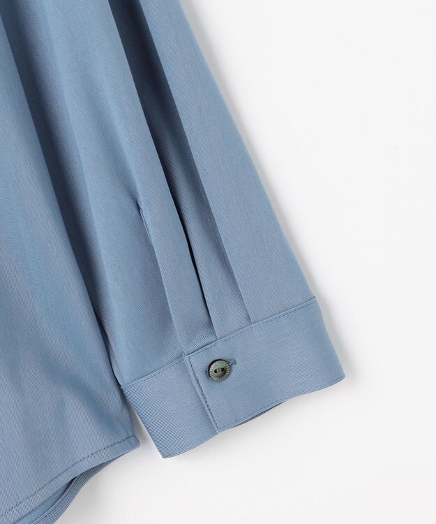 J.PRESS LADIES コンパクトトリコット シャツライク カットソー ブルー系