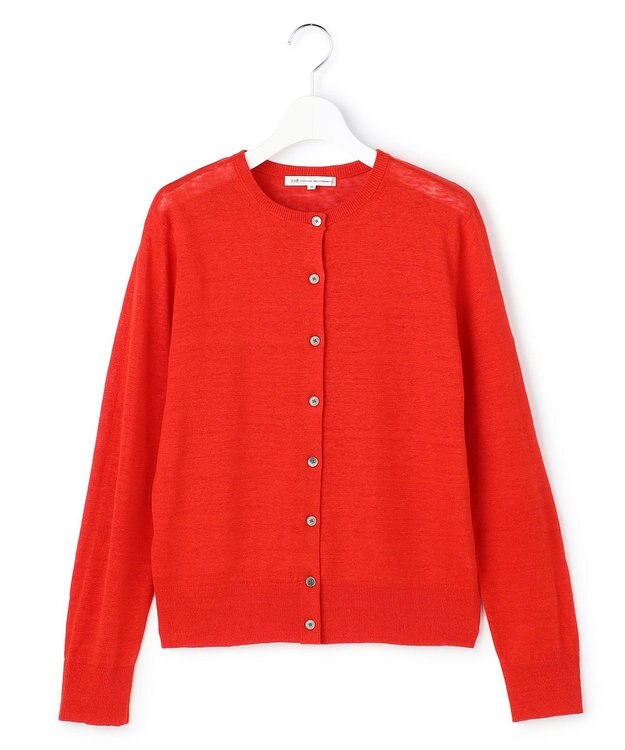 23区 【先行予約】ピュアリネンハイゲージ カーディガン レッド系