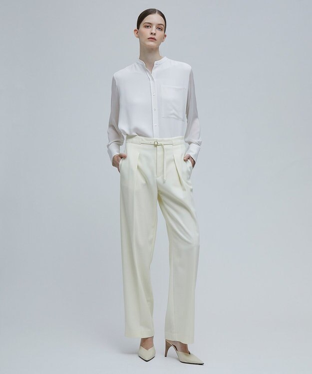 BEIGE， SAMUEL / スタンドカラーブラウス Ecru