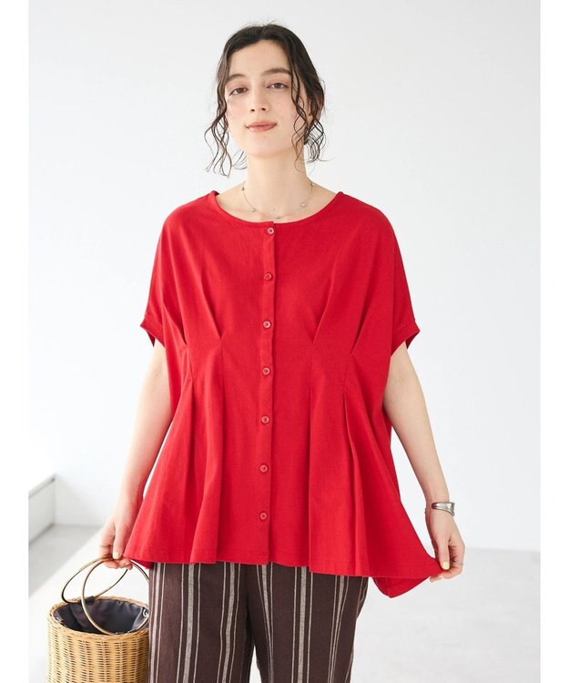 CRAFT STANDARD BOUTIQUE 前後2WAYタックプルオーバー Red