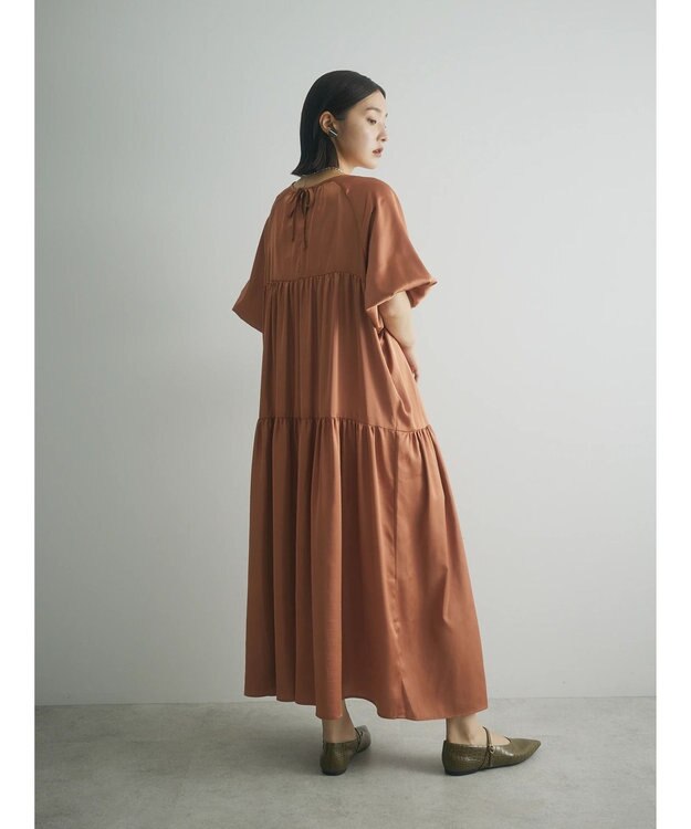 Green Parks armonia．ティアード切り替えワンピース Terracotta