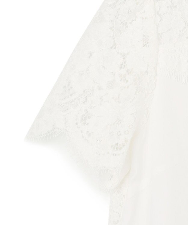 GRACE CONTINENTAL レースコンビタフタワンピース ホワイト