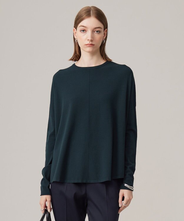 ICB 【洗える】 ヴィスコースワイド プルオーバー ミッドグリーン系