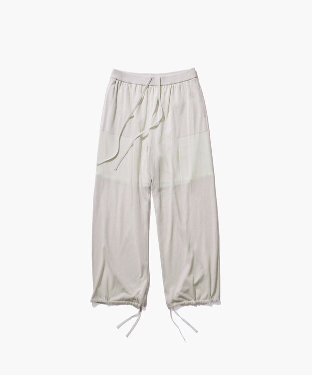 ATON HIGH TWIST COTTON | ワイドイージーパンツ LIGHT GRAY