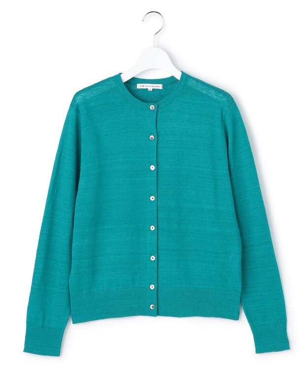 23区 【先行予約】ピュアリネンハイゲージ カーディガン グリーン系