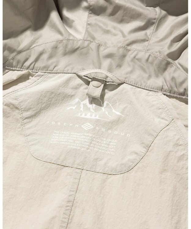 JOSEPH ABBOUD MOUNTAIN 【CREA掲載・ECO撥水/軽量/抗菌性/ライナードッキング対応】タスランワッシャー マウンテン パーカー ライトグレー系