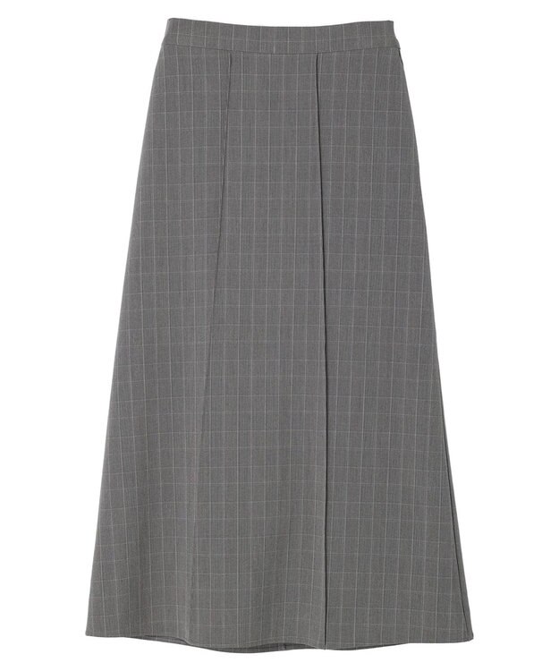 Green Parks きれいシルエットチェック裾フレアスカート Glen Check