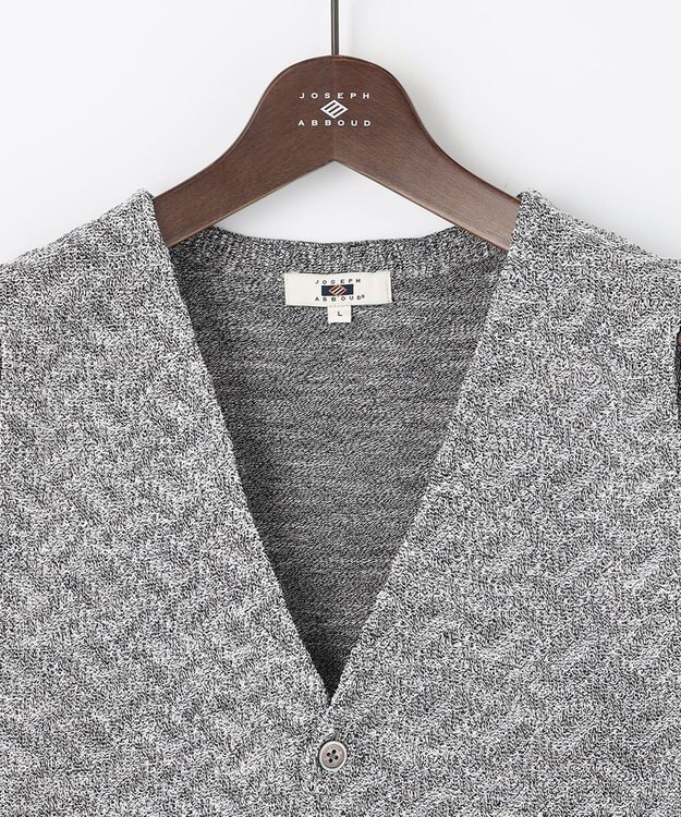 JOSEPH ABBOUD 【サスティナブル加工】スラブギマ ニットベスト グレー系7