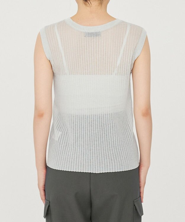 uncrave シアー リブ ノースリーブ ニット（uncrave STANDARD） ライトセージ